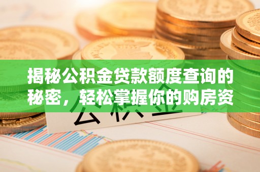 迎泽揭秘公积金贷款额度查询的秘密，轻松掌握你的购房资金