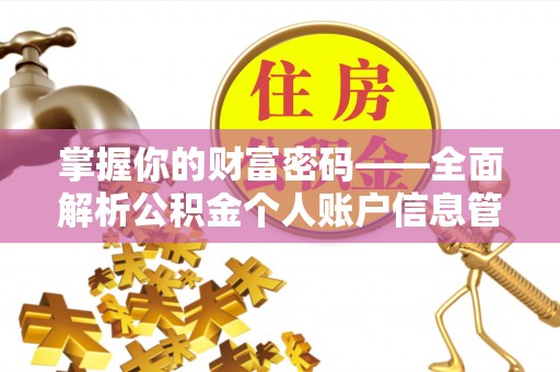 迎泽掌握你的财富密码——全面解析公积金个人账户信息管理与优化