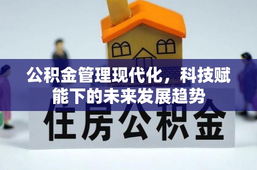 迎泽公积金管理现代化，科技赋能下的未来发展趋势