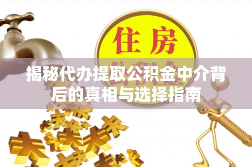 迎泽揭秘代办提取公积金中介背后的真相与选择指南
