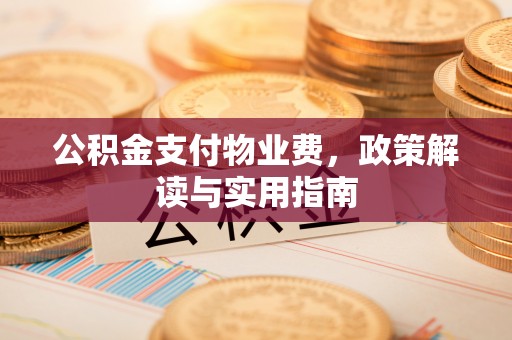 迎泽公积金支付物业费，政策解读与实用指南
