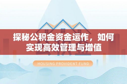 迎泽探秘公积金资金运作，如何实现高效管理与增值